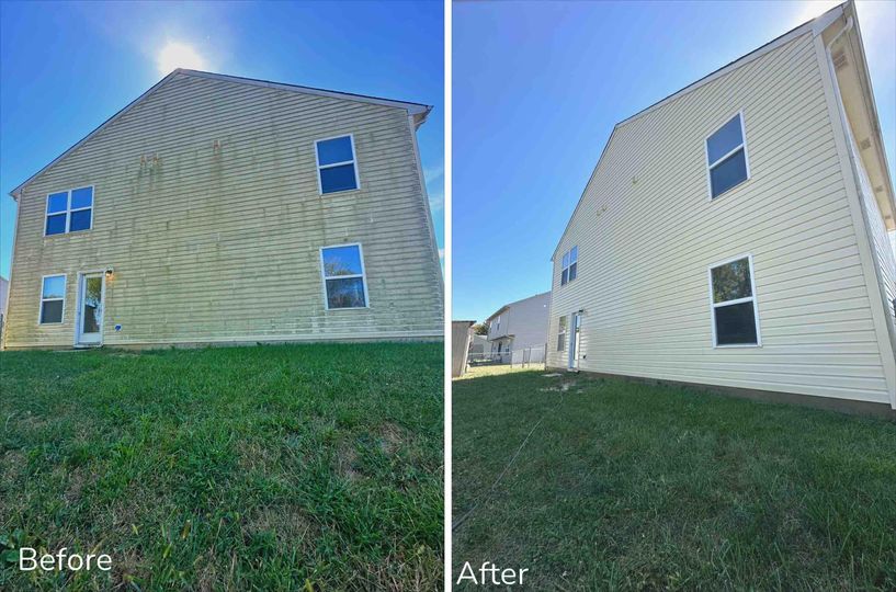 AMAZING HOUSE WASH TRANSFORMATION IN BARGERSVILLE,INDIANA